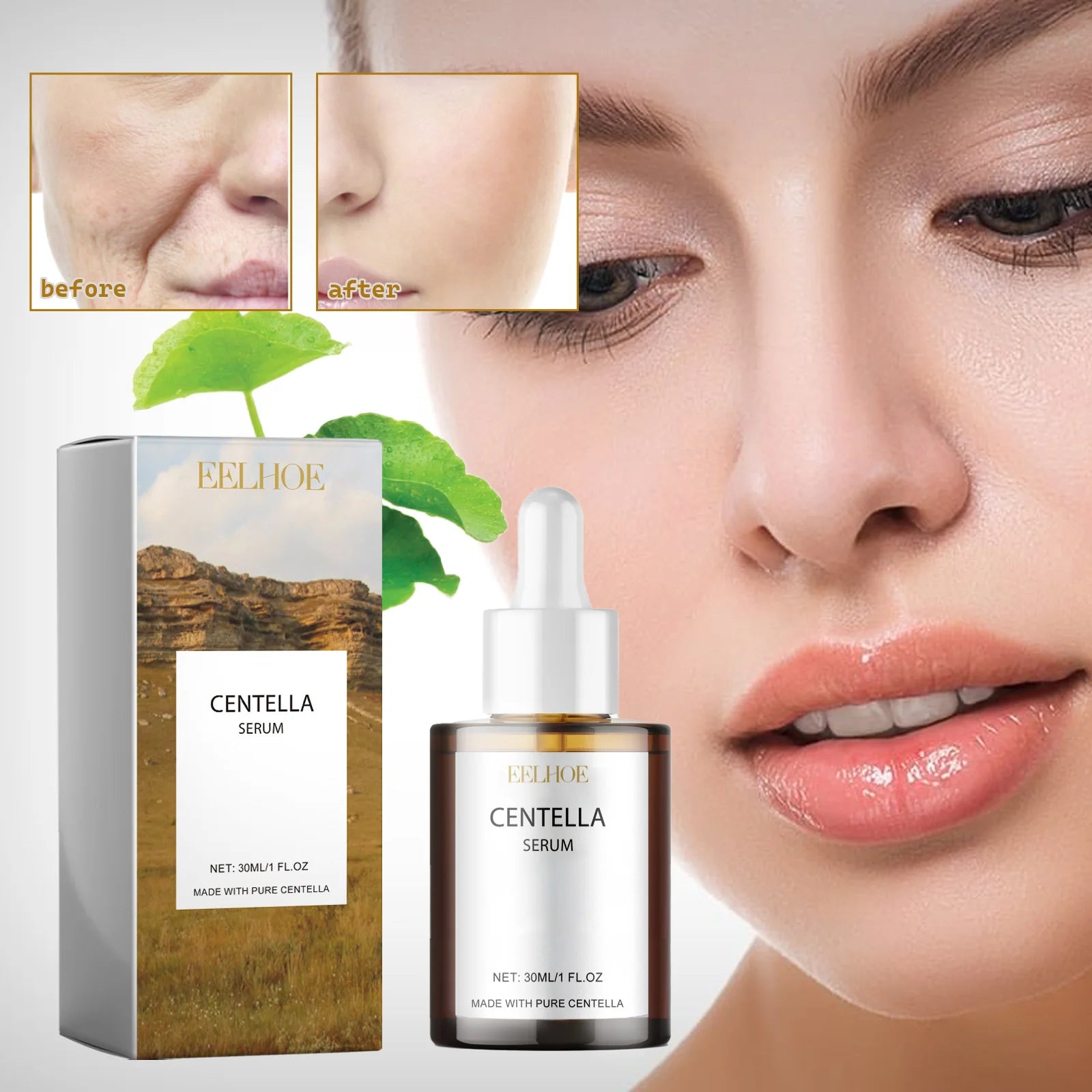 Centella Asiatica Skin Serum - Deep Moisturize & Replenish Care Essence Improve Skin Health Relieve Dry & Discomfort