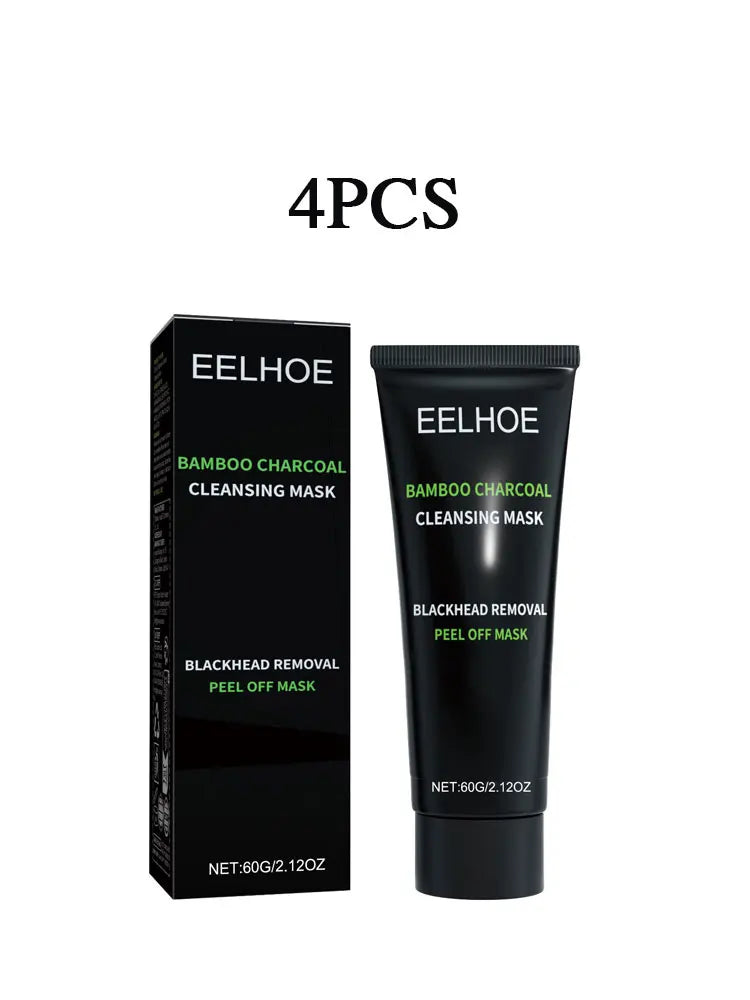 Eelhoe Bamboo Charcoal Blackhead Remover Face Mask Deep Cleansing Pores Shrink Nourishing Acne Treatment Face Peel Off Mask