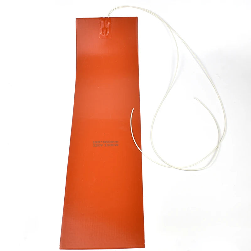 5V 12V 24V 36V 48V 110V 220V 380V Silicone Heating Pad Square Rubber Heat Mat Heated Bed Plate Flexible Waterproof 3D Printer