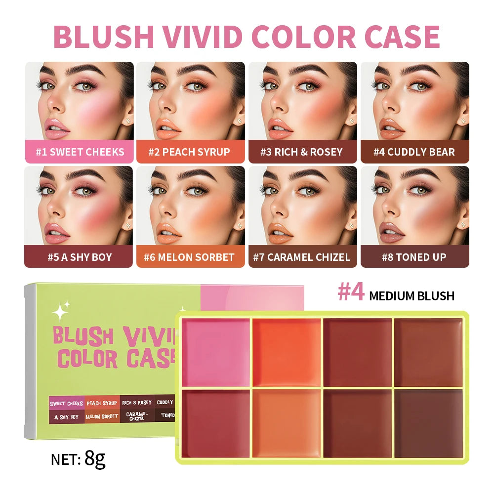 Curve Case Cream Eyebrow Cream Blush Highlighter Palette Matte Shimmer Finishes Shadow Tones Long-Lasting Cosmetics