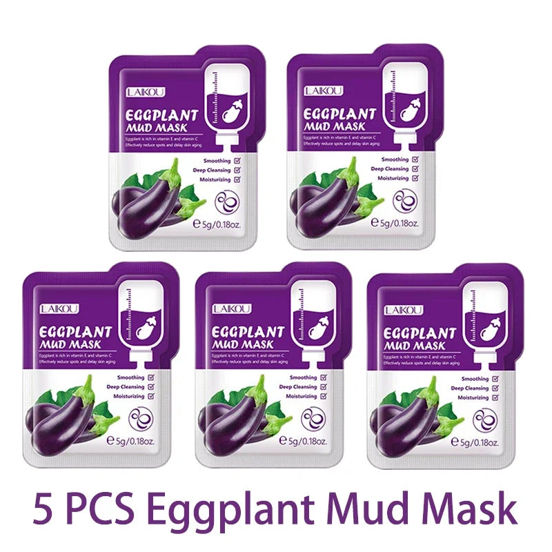 Purifying Clay Facial Mask in Pouch,For Acne, Oily & Combination Skin, Deep Cleansing, Detoxifying, Skin Care, Face Mud Mask 5g