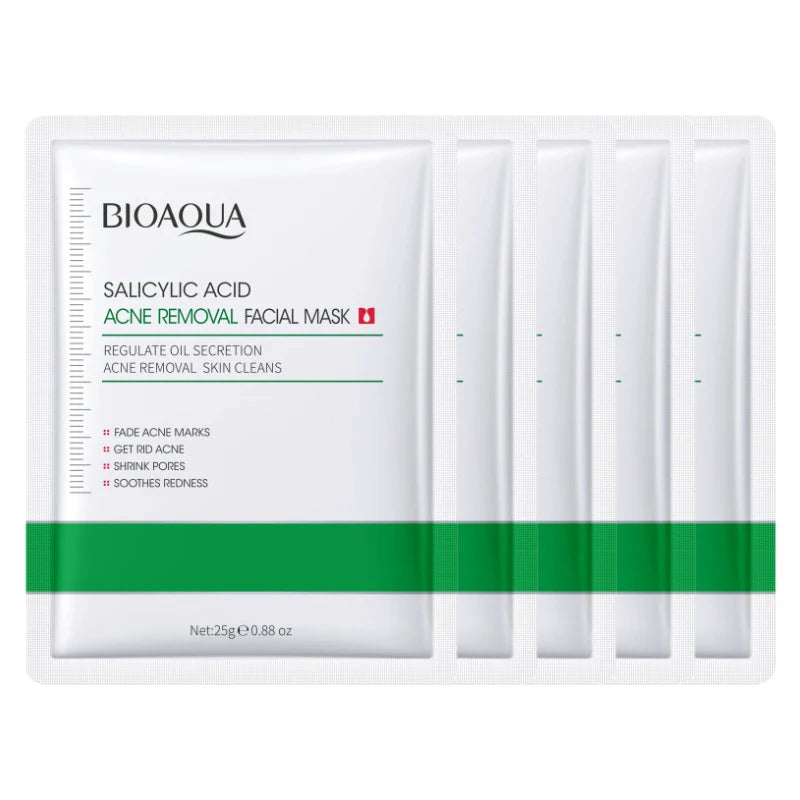 BIOAQUA Salicylic Acid Acne Removal Facial Masks Moisturizing Anti-Aging Nourishing Anti Acne Face Mask Skin Care Products