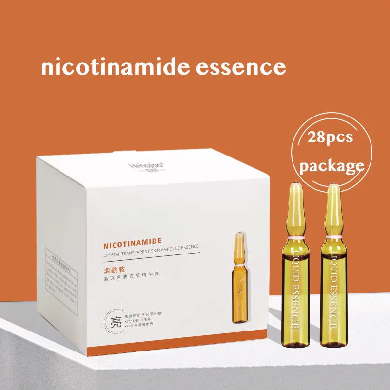 28 Bottles Skincare Revitalizer Hyaluronic Acid Ampoule Essence Moisturizer Face Toner Pores Shrinking Whitening Facial Serum