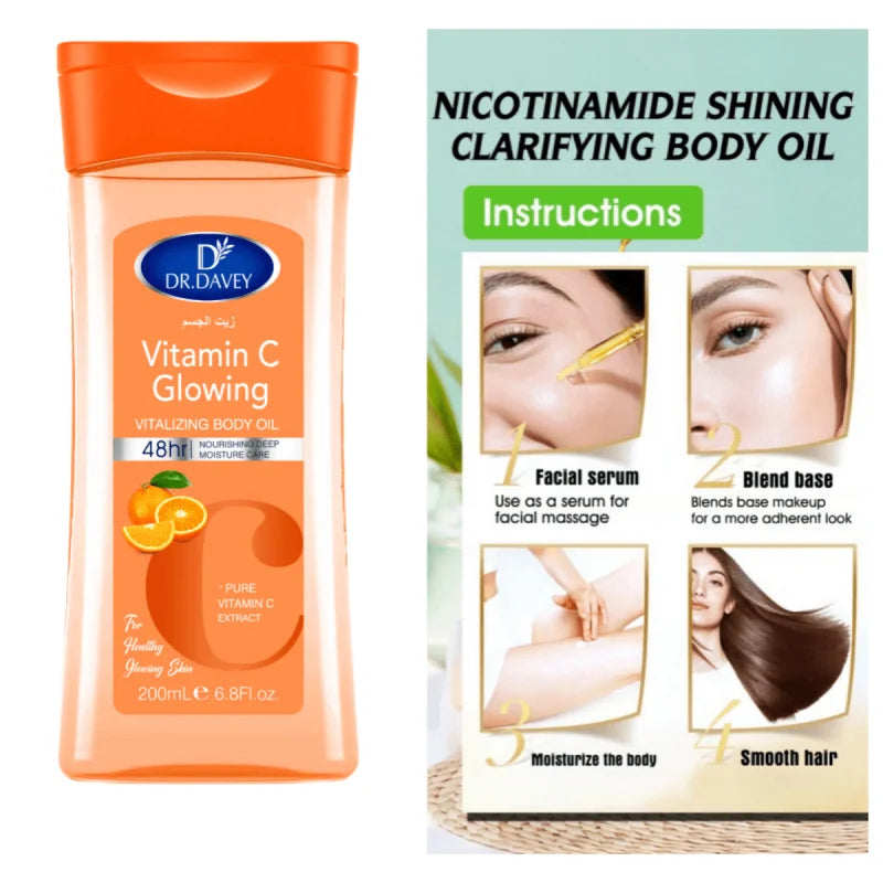 DR.DAVEY VC Body Treatment Oil Body Oil VC Body Massage Essential Oil Care Moisturizing Body Essential Oil