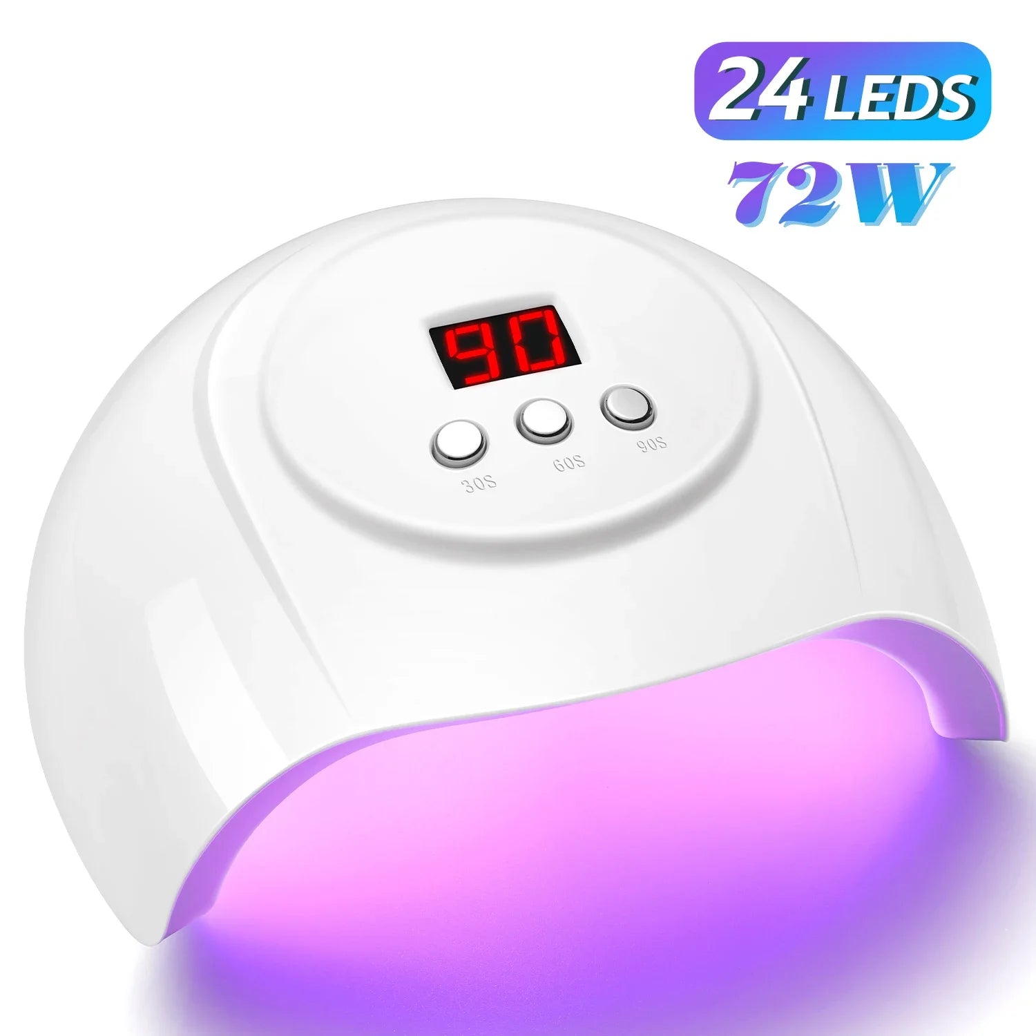 72W UV LED Nail Lamp 24 LEDs Nail Dryer with Infrared Sensor Quick-drying Manicure Lamp UV Cabin for Nail Salon Nail Art Tools