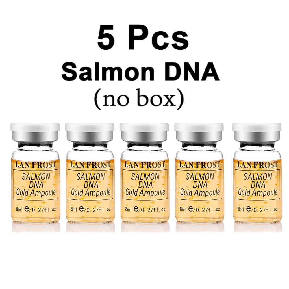 Korea 8ml Salmon DNA Gold Ampoule Skin Booster Serum Kit BB Cream Brightening Moisturizing For 0.3mm Microneedle Serum