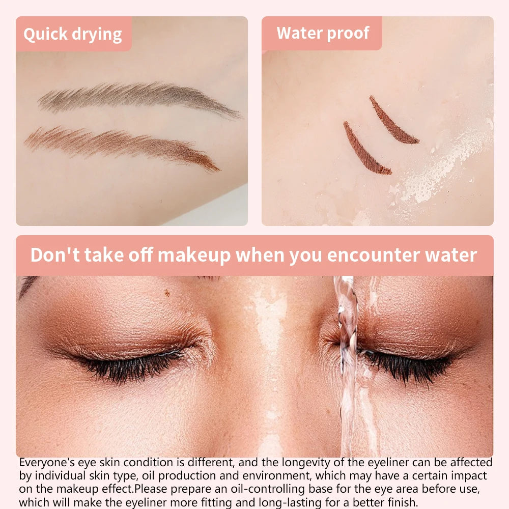 1PC eyeliner pen waterproof, fast drying, durable, smooth and easy to color, creating natural eye makeup
