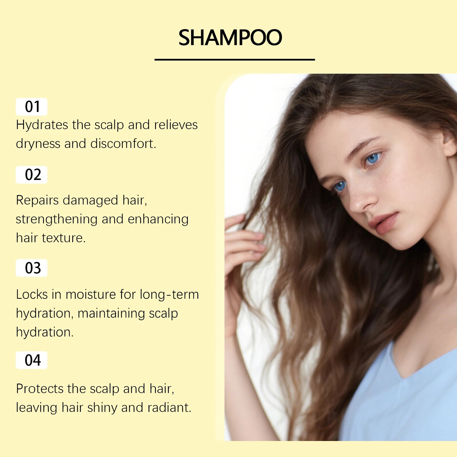 Rosemary Hair Care Shampoo with Biotin Moisturizing Scalp Treatment Volumizing Oil Control Daily Use Natural Hair Care