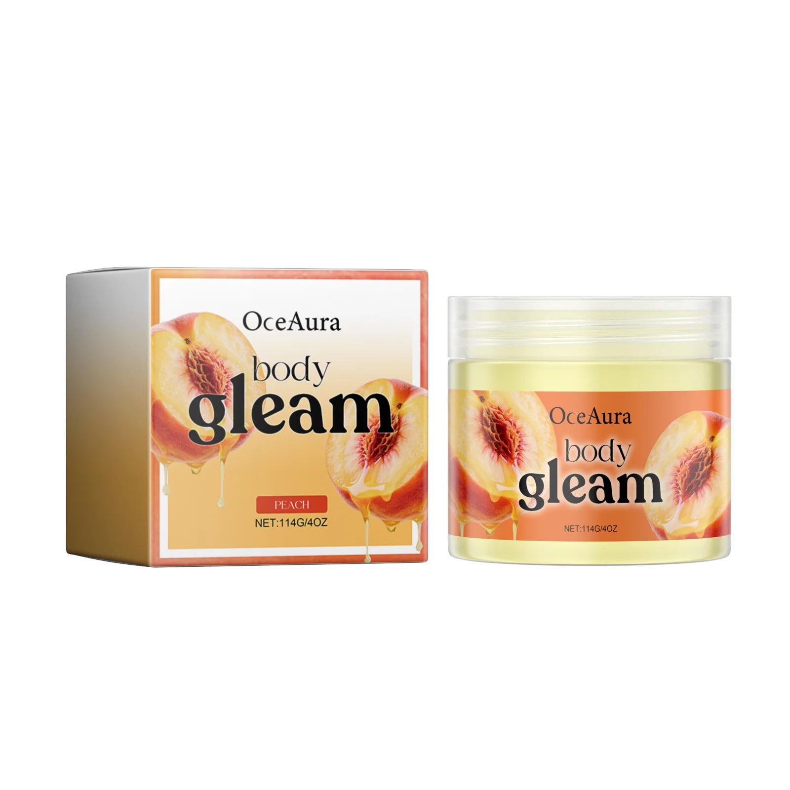 OceAura Body Moisturizing Cream Shea Butter Deep Hydration Soft Smooth Skin Barrier Repair Vanilla Peach Body Lightening Cream