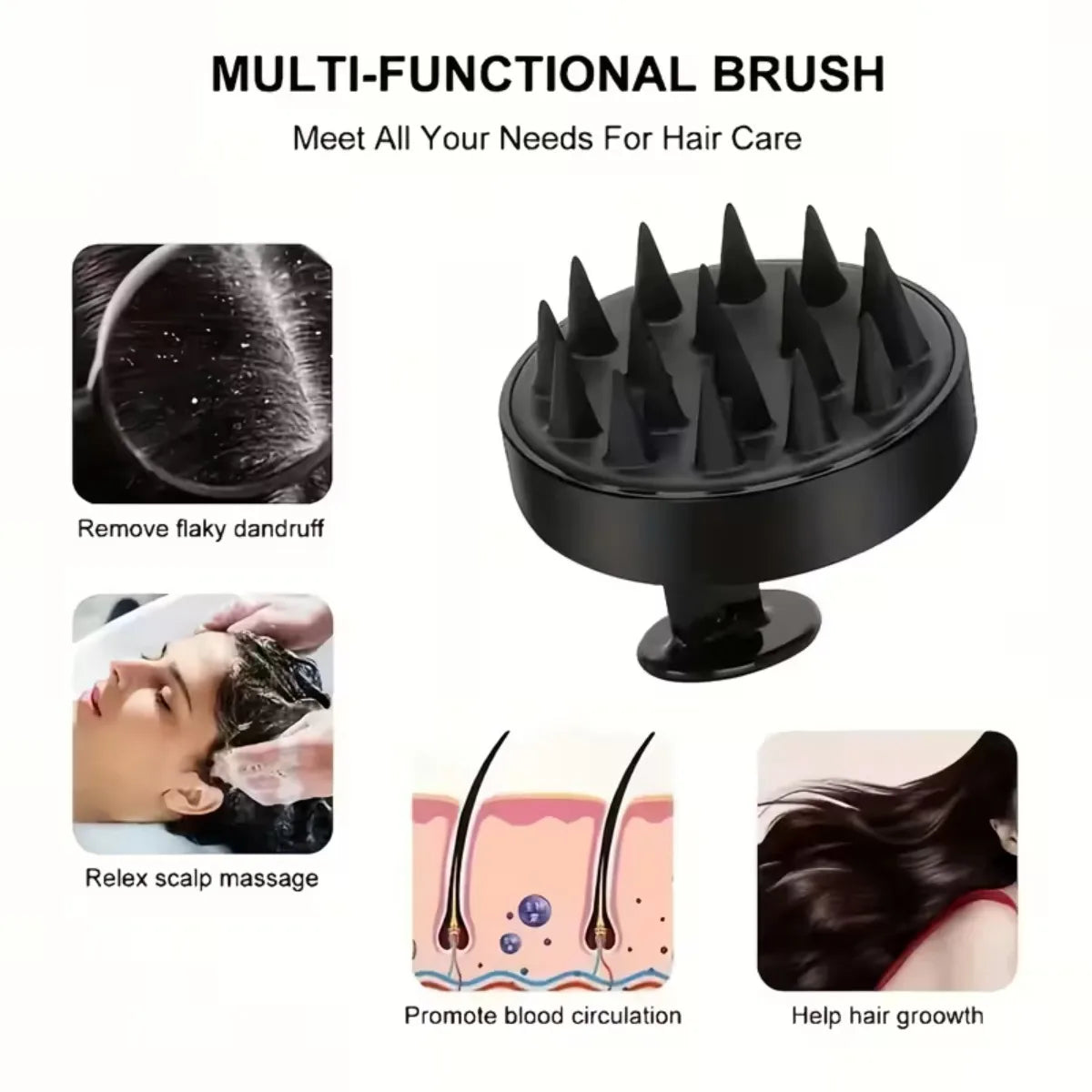 4PCS Set Silicone Body Scrubber Soft Exfoliating Brush for Face Gentle Shower Massage and Skin Cleansing Bathroom Accessories
