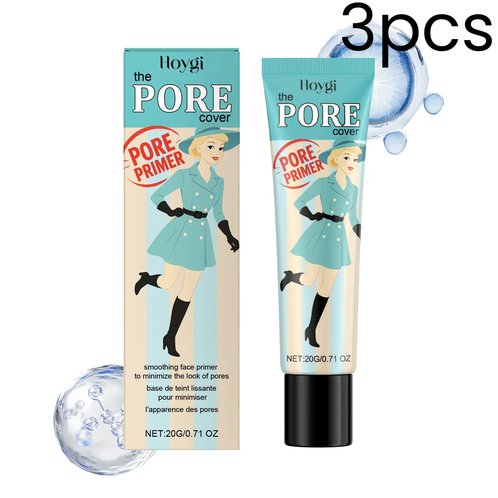 Hoygi Pore Primer Long Lasting Makeup Absorb Excess Oil Fine Texture Refresh Moisturizing Gentle Formula Smoothing Face Primer