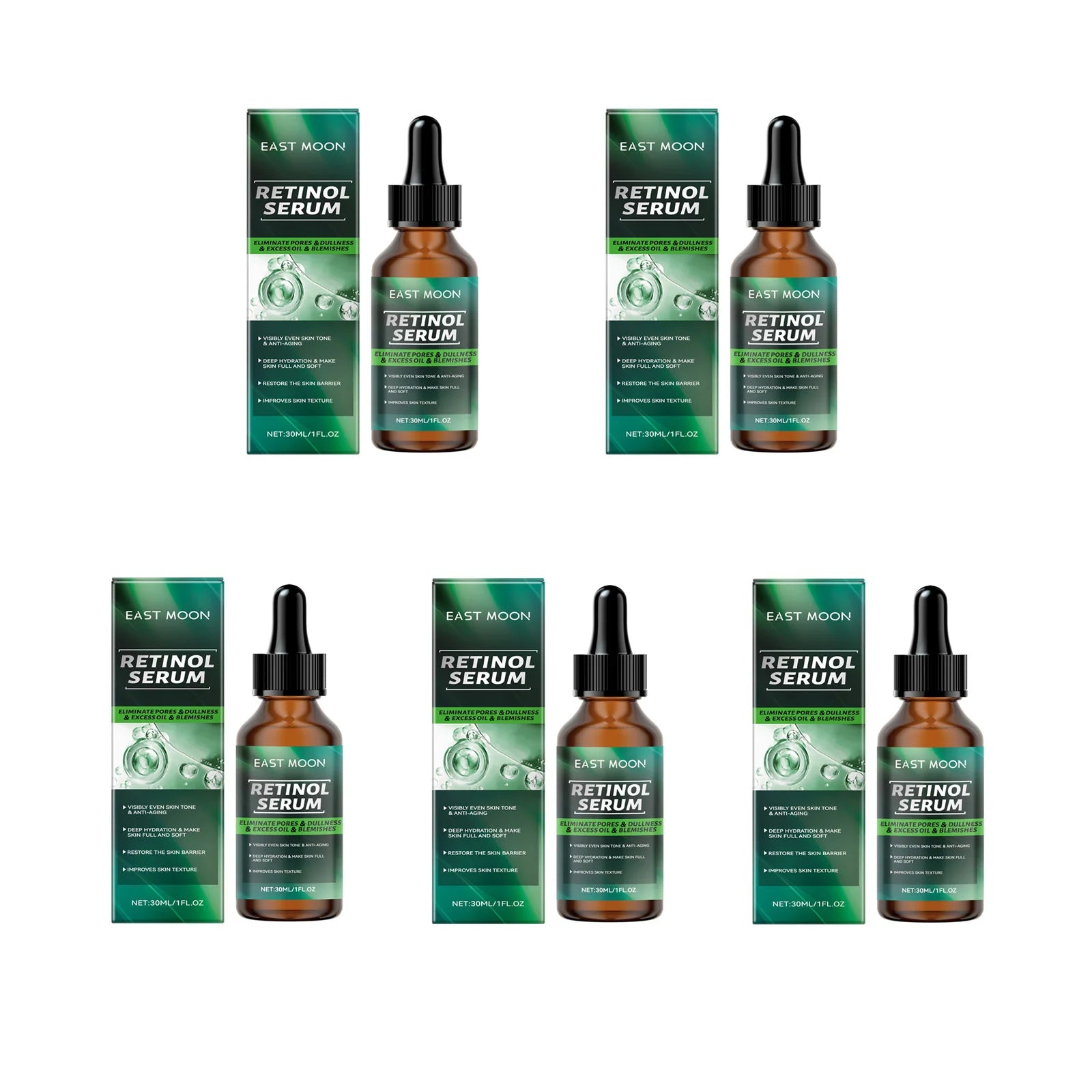 Men's Retinol Serum Hydrating Anti-Aging Oil Control & Pore Minimizer Lifting Tightening Smoothing Brightening Facial Treatment
