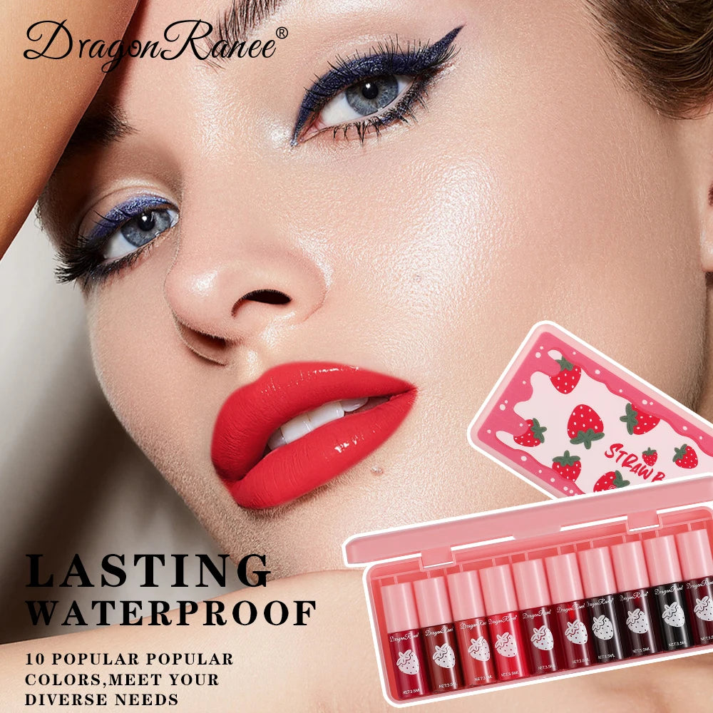 10 Pack Lipstick Water Stain Lip Lotion Lipstick Lasting Color Film Lipstick Water Light Stain Lipstick Water Non fading Lipstic