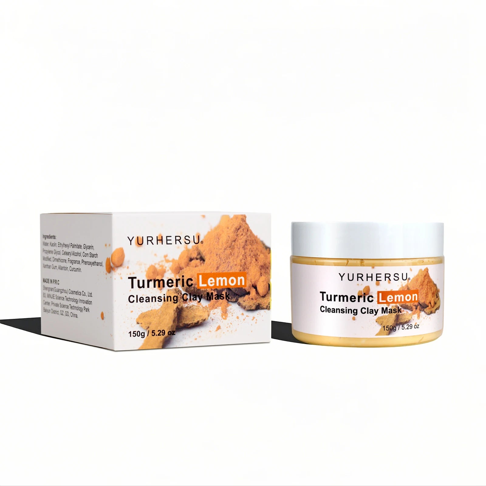 Turmeric and Lemon Deep Cleansing and Pore-Minimizing Clay Mask; Exfoliating and Brightening Clay Mask; Used for Skin Repair.