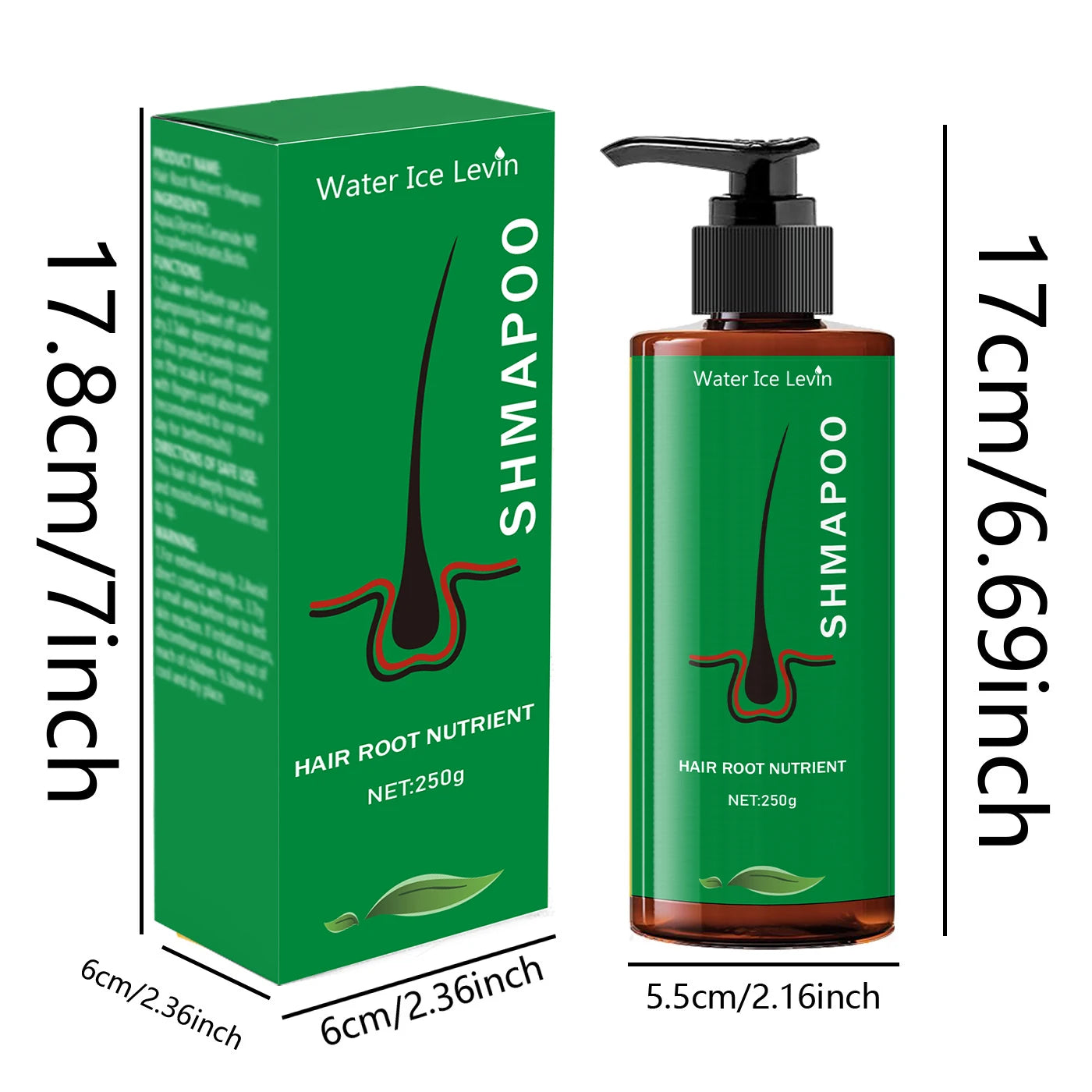 Root Nutritional Shampoo 250g, Suitable for Normal Hair Types of Moisturizing Formula, Daily Hair Care, Smooth Bottle Design, Natural Ingredients