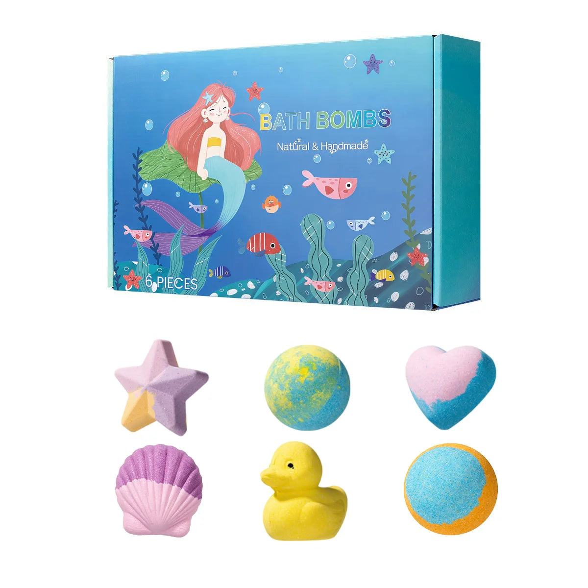 12pcs Bath Bombs Set with Surprise Toys Inside Natural Organic Bubble Bath Fizzies Balls Gift for Holiday Gift Set