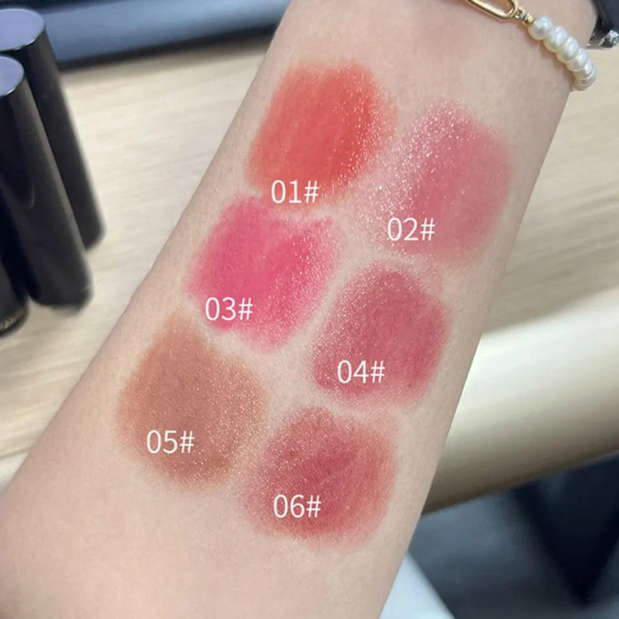 Lipstick red brown lipstick waterproof moisturizing mirror lipstick lip gloss natural long-lasting makeup Valentine's Day gift
