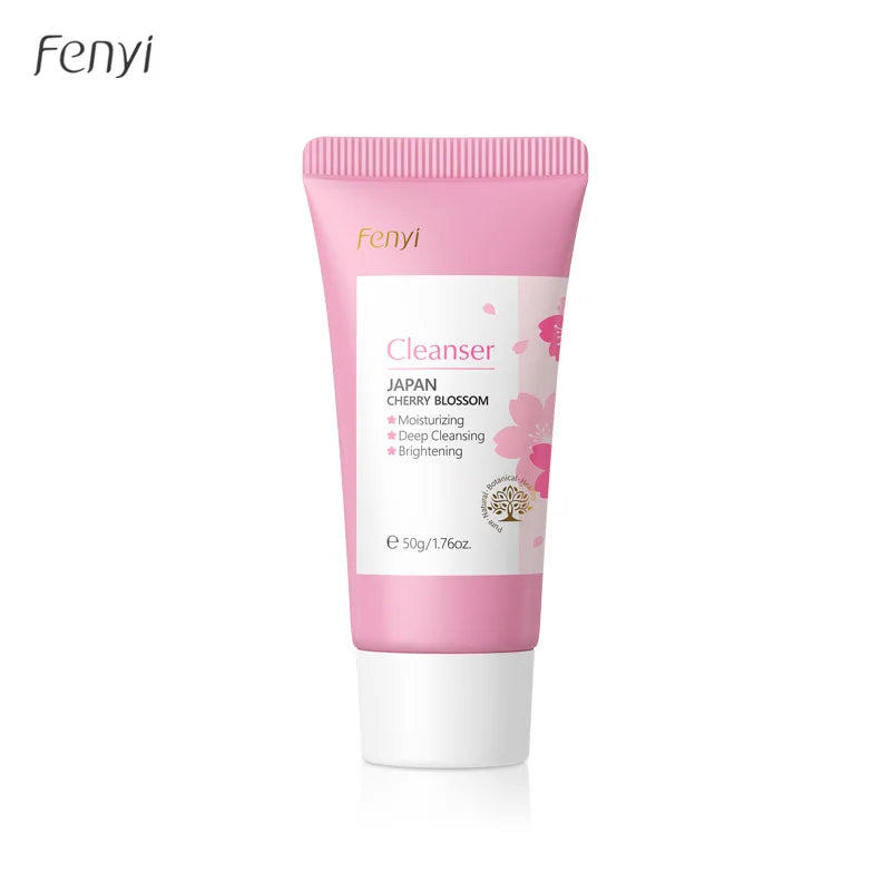 Japanese Cherry Blossom or Vitamin C Facial Cleanser Skin Cleansing Moisturizing  Blackhead Remove Skincare Face Wash Foam Face