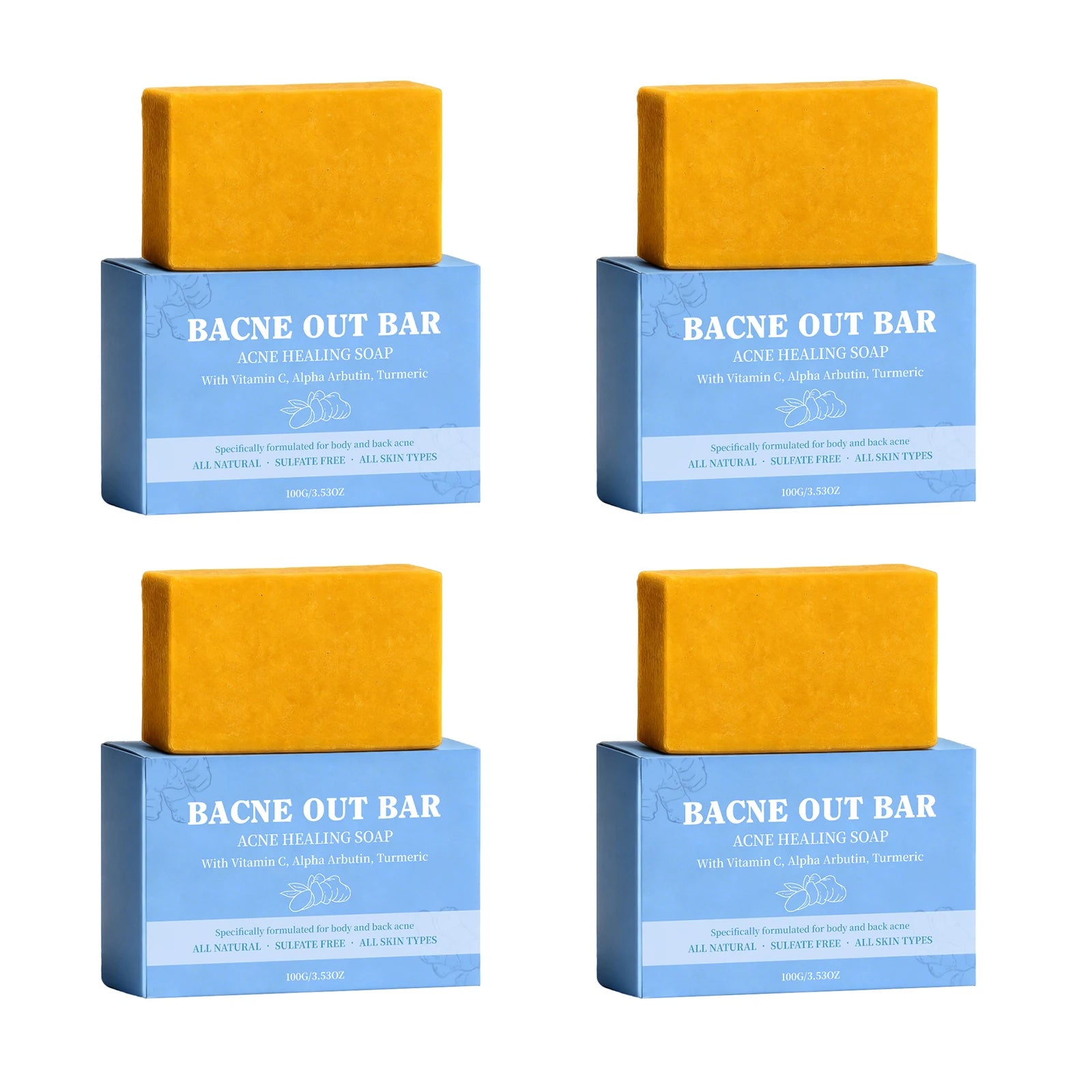 Body Cleansing Soap Moisturizing Brightening for Back Acne Free Natural Body Wash Bar Deep Clean Removes Odors Smooth Skin 100g