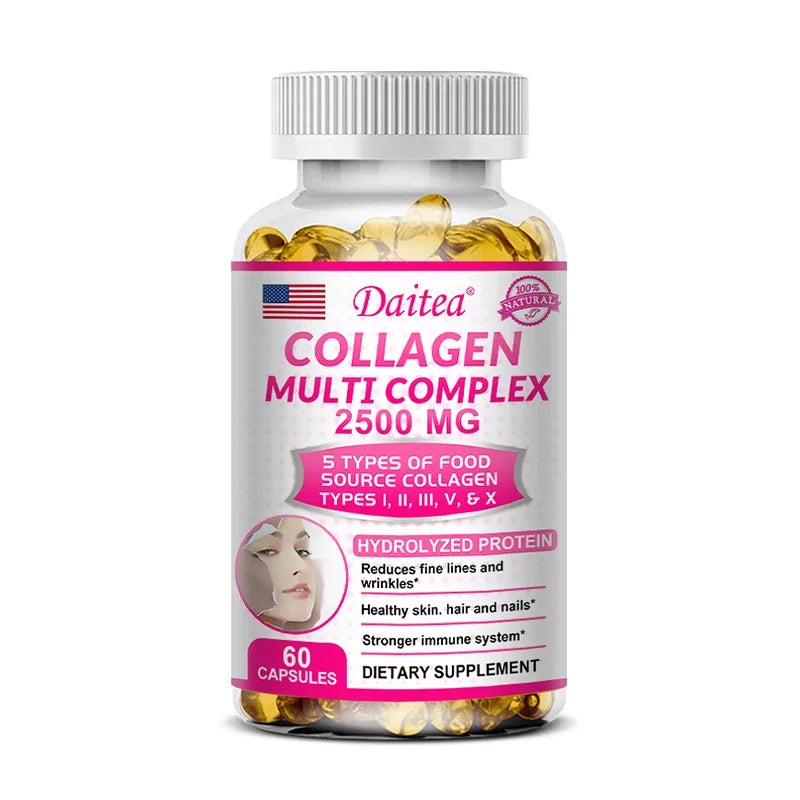 Daitea Hydrolyzed Collagen Supplement – Supports Healthy Skin, Joints, Hair, Nails - Antioxidant - Dietary Supplement