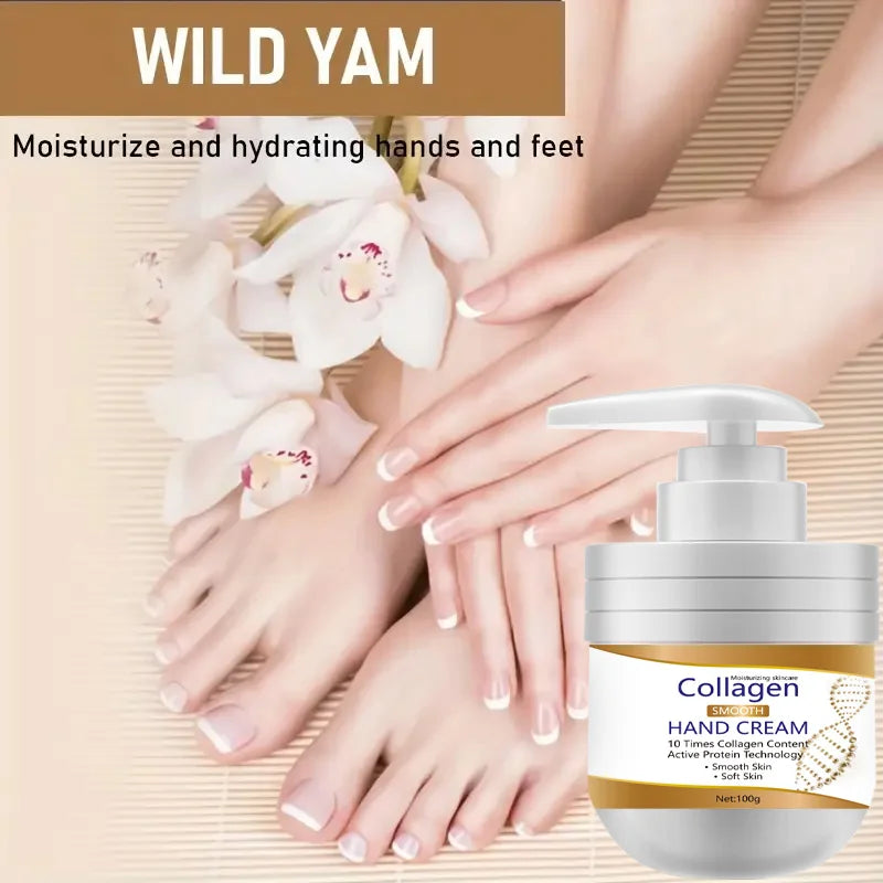 Collagen Hand and Foot Cream, Suitable for Hands and Feet, Skin Care, Hand and Foot Care, It Also Has a Moisturizing Hands and Feet, Cool in Summer