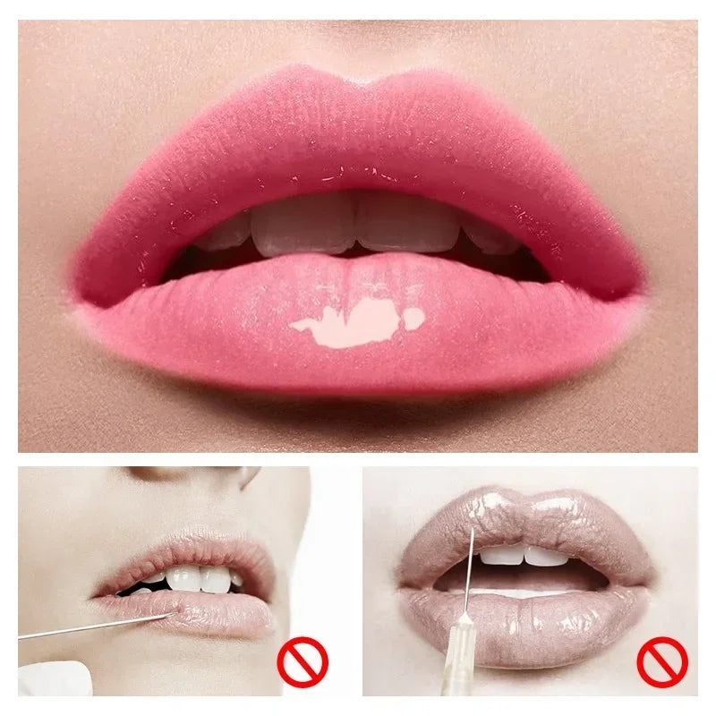 1/2PCS Transparent Lip Gloss Plumping Lip Oil - Moisturizing Repairing Fine Line Reducer Brighten Enhance Lip Serum for Lip Care